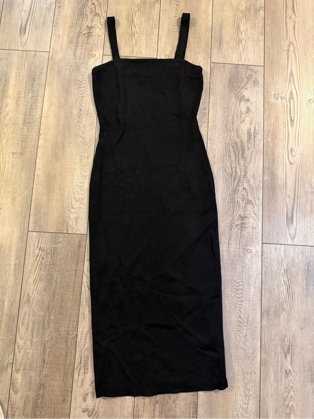 Fashion Nova Black Square-Neck Maxi Dress